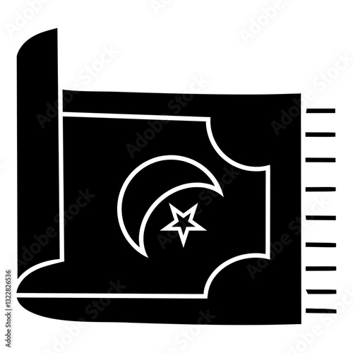 muslim prayer mat icon vector illustration