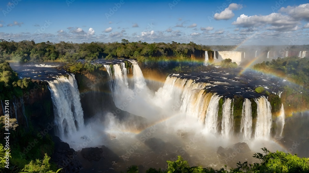 Iguazú’s Vibrant Splendor: A Harmonious Blend of Mist and Rainbows Iguazú’s Vibrant Splendor: A Harmonious Blend of Mist and Rainbows