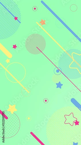 Retro pop shooting star! This animation is for vertical backgrounds with loop playback support.