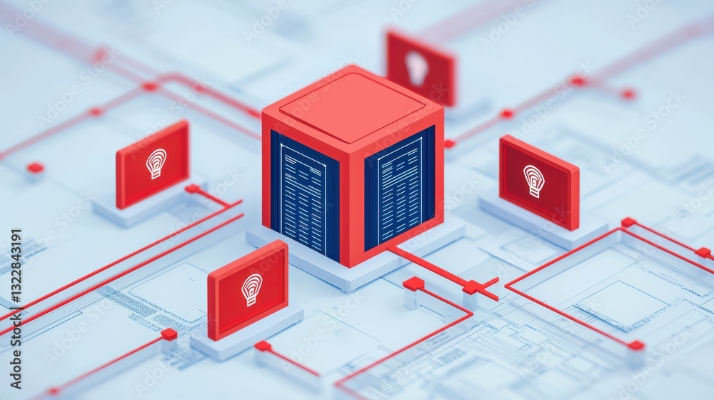Data Center security infographic concept. Futuristic Biometric Access Control for Secure Data Center Management Data Center security infographic concept. Futuristic Biometric Access Control for Secure Data Center Management