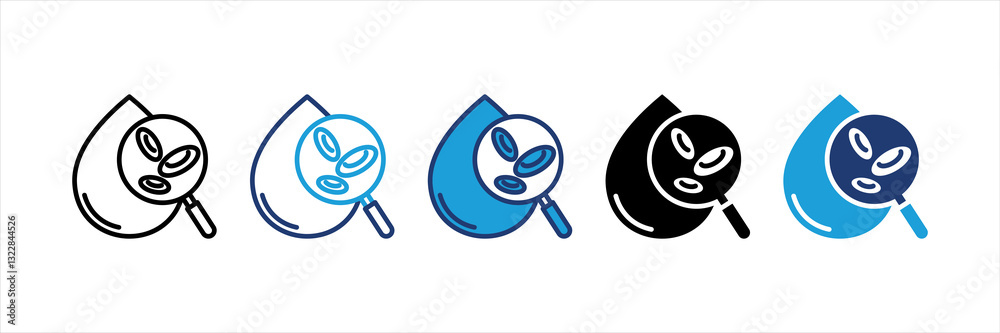 Obraz premium Hematology Multi Style Icon Set