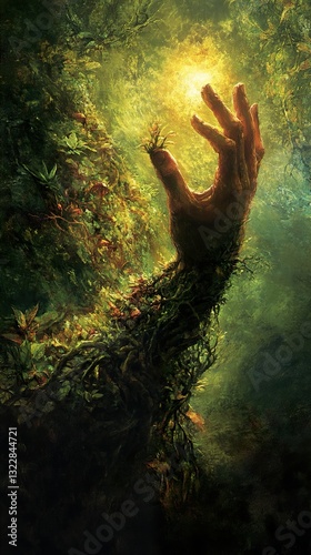 The Guardian of the Forest: A Mystical Nature Painting