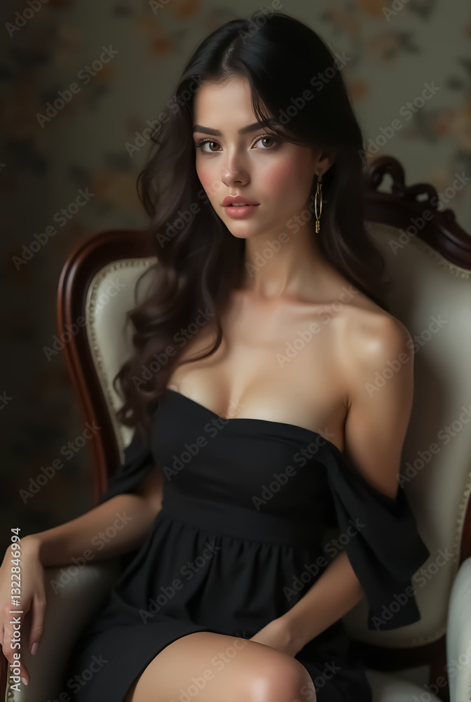 Naklejka premium Beauty and hot girl 