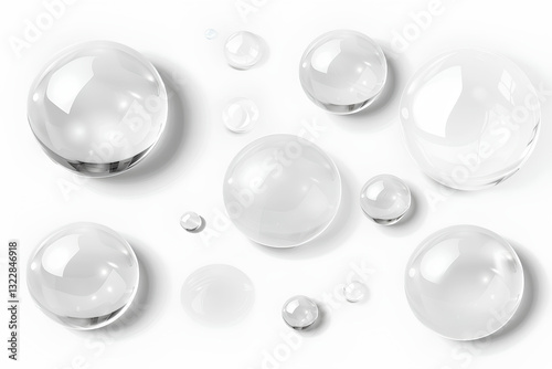 Soap bubble with white background.