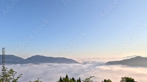 雲海の竹田城 タイムラプス