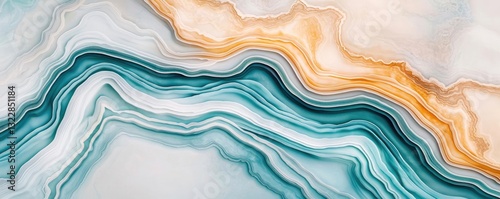 Aerial landscape abstract background concept. Abstract illustration featuring flowing patterns in teal and orange hues.