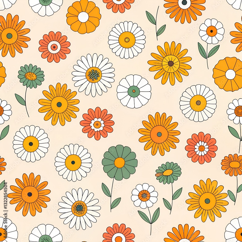 colorful pattern of various flowers colorful pattern of various flowers