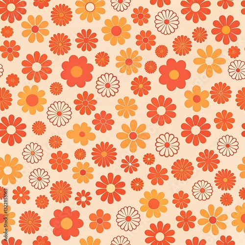 colorful pattern  of various flowers 
