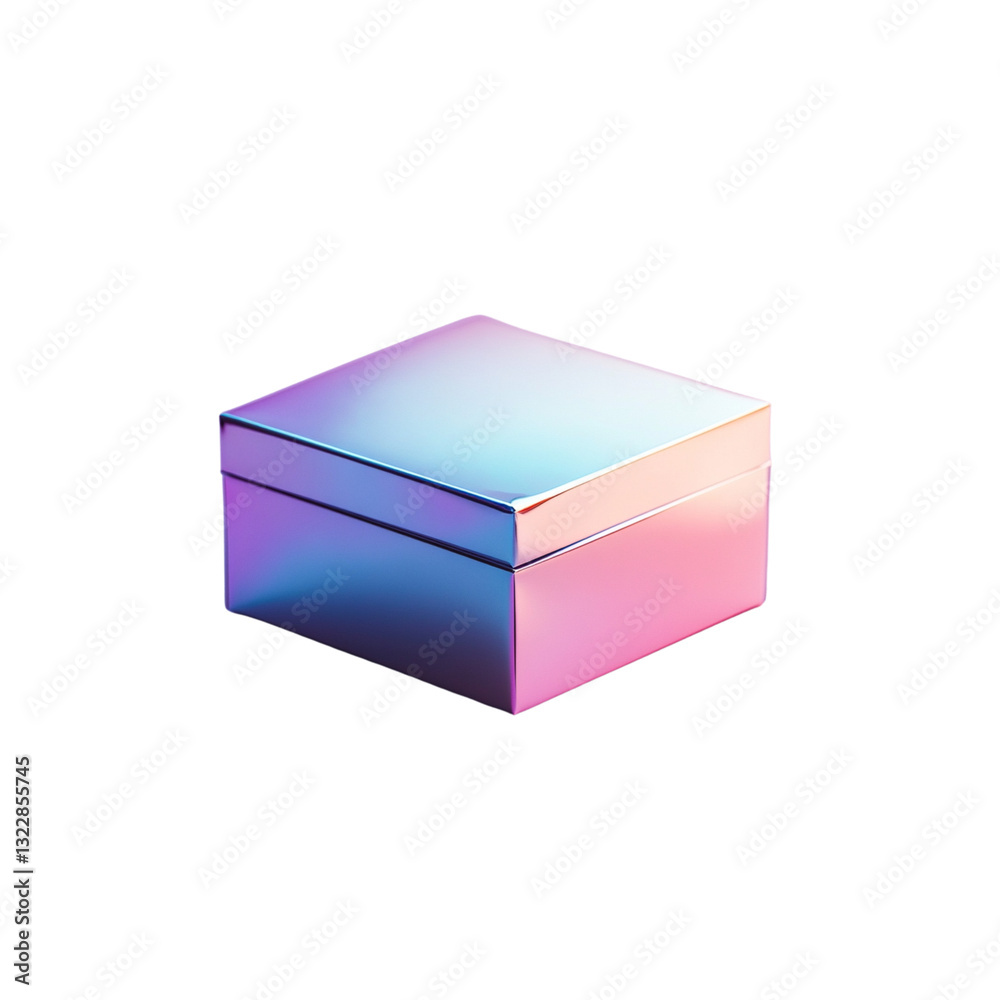 reflective gift box with gradient of colors reflective gift box with gradient of colors