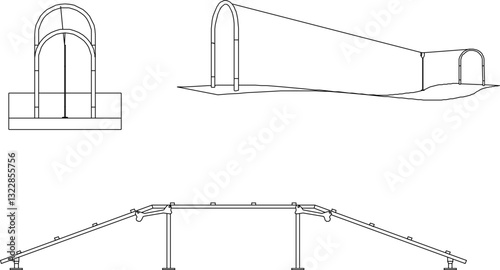 vector illustration sketch design image of toy for pet dog agility game