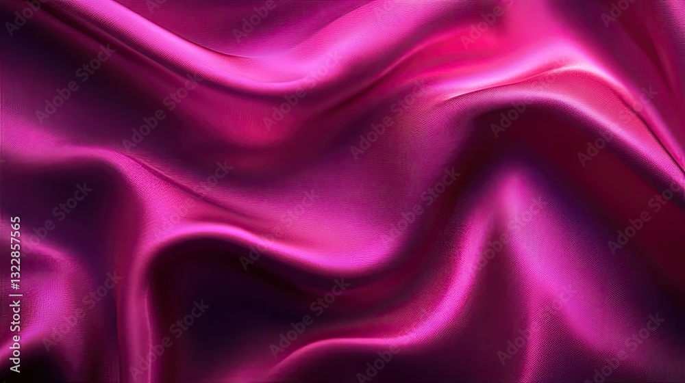 Luxurious Deep Pink Silk Fabric Draped Softly Elegant Waves Texture Background Luxurious Deep Pink Silk Fabric Draped Softly Elegant Waves Texture Background
