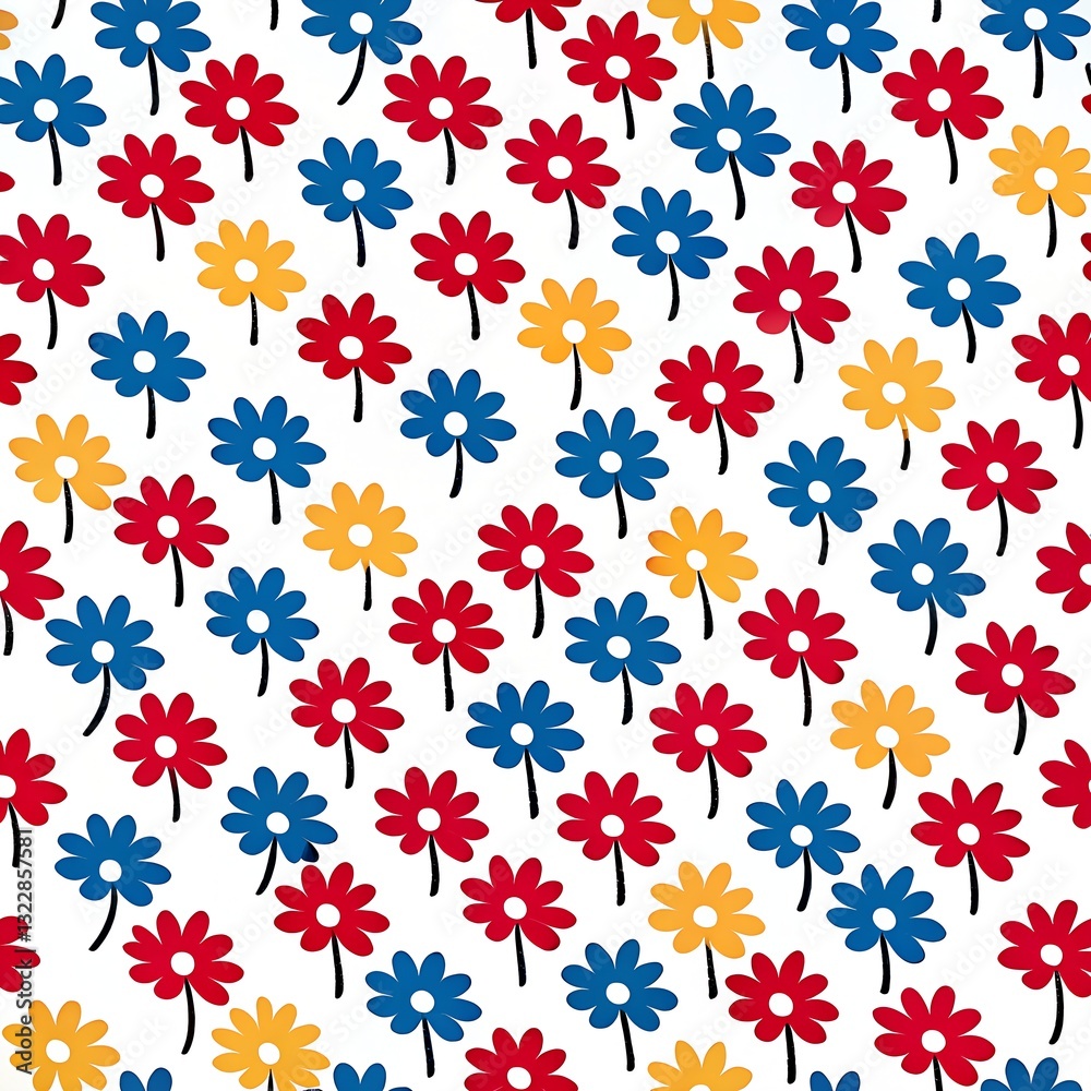 colorful pattern of various flowers colorful pattern of various flowers
