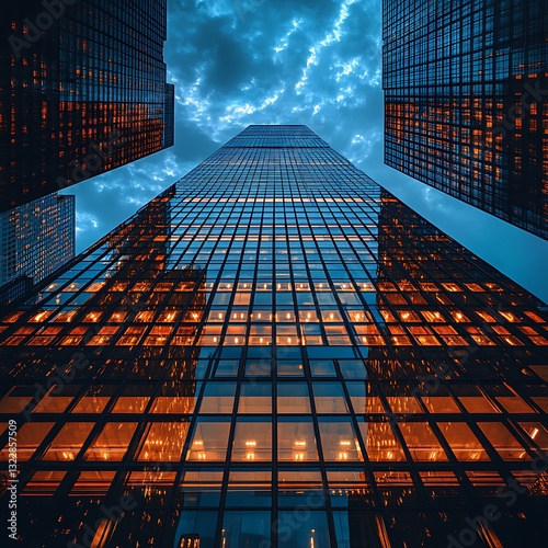 Wallpaper Mural Breathtaking architectural skyscraper at sunset high resolution photo Torontodigital.ca