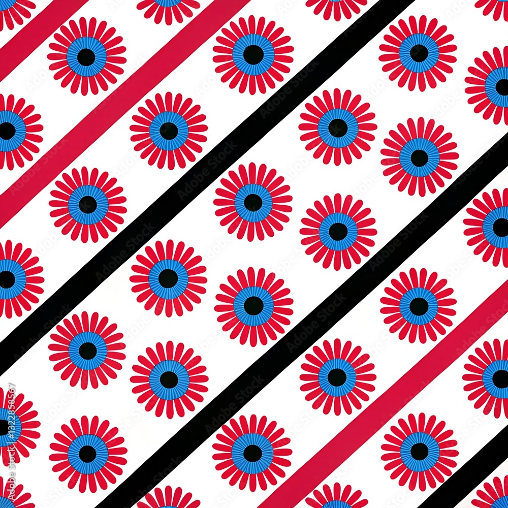 Fototapeta premium colorful pattern of various flowers 