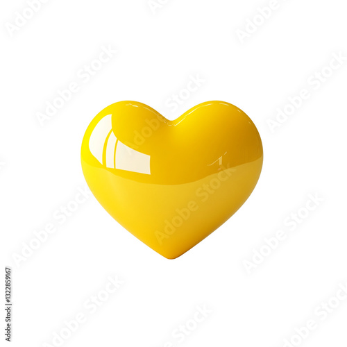 shiny yellow heart symbolizing joy and positivity