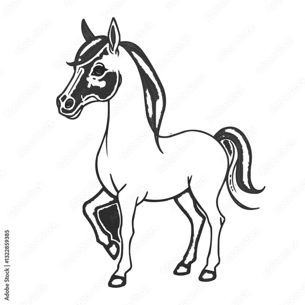 Obraz premium horse, vector illustration