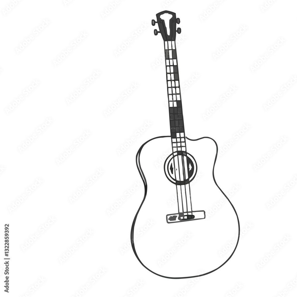 Obraz premium guitar, vector illustration