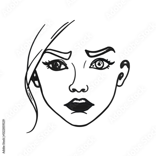 woman angry, vector illustration