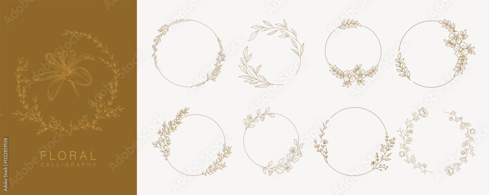 Elegant frames with hand drawn flowers and leaves, design templates in line style. Vector backgrounds for wedding invitations, greeting cards, social media stories, label, corporate identity Elegant frames with hand drawn flowers and leaves, design templates in line style. Vector backgrounds for wedding invitations, greeting cards, social media stories, label, corporate identity
