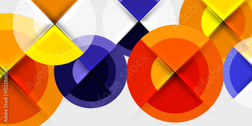 Target circle geometric abstract shapes. Vector Illustration For Wallpaper, Banner, Background, Card, Book Illustration, landing page