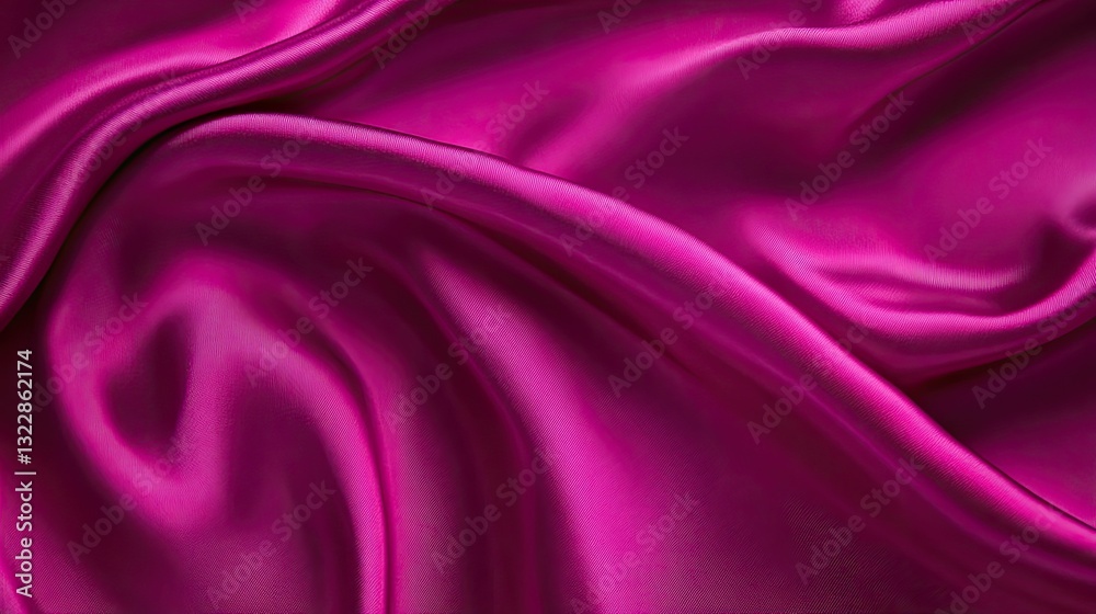 Obraz premium Luxurious Magenta Silk Fabric Draped Texture Background Image