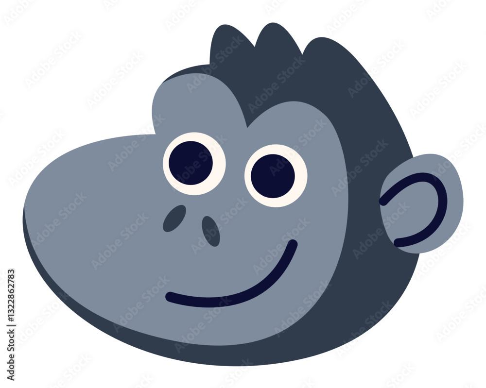 Obraz premium Cute Head Animal Sticker Element