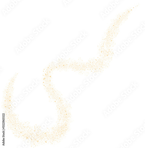 Gold swirl star dust glitter