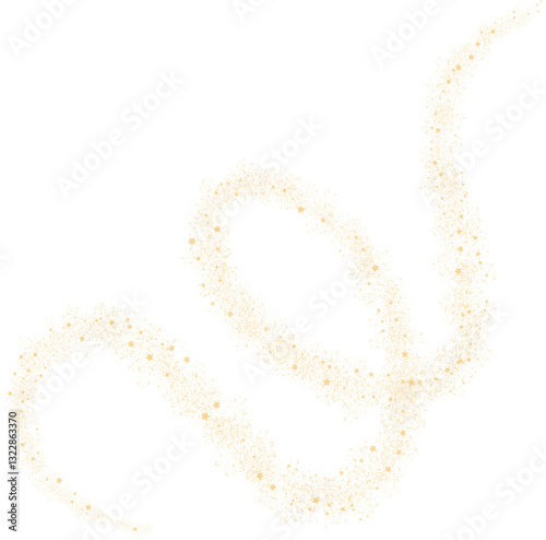 Gold swirl star dust glitter