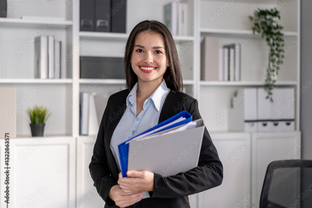 Portrait of Mixed race businesswoman working in the office workplace. Portrait of Mixed race businesswoman working in the office workplace.