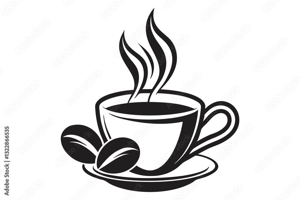 Obraz premium Coffee Cup Silhouette