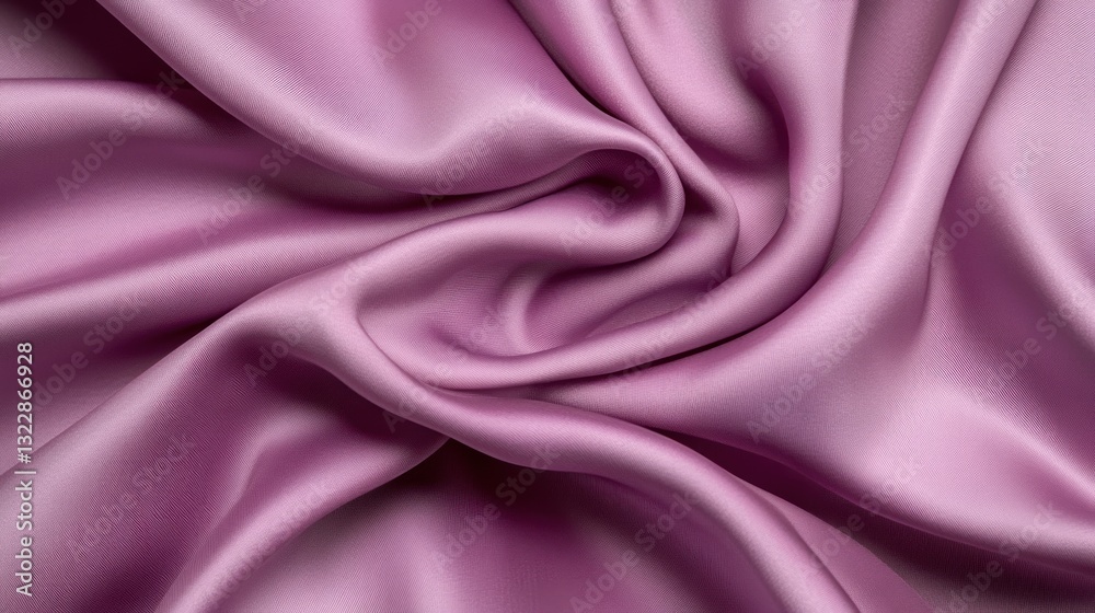 Obraz premium Elegant mauve silk draped fabric close-up