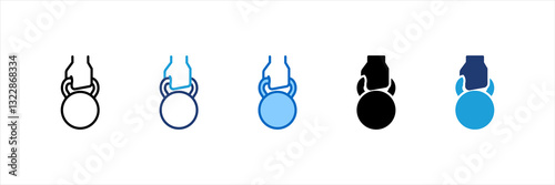 Kettlebell Multi Style Icon Set