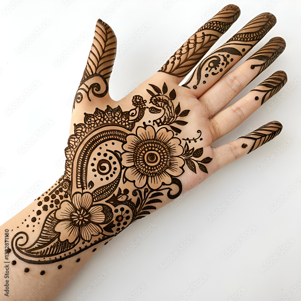 Obraz premium henna tattoo on the hand