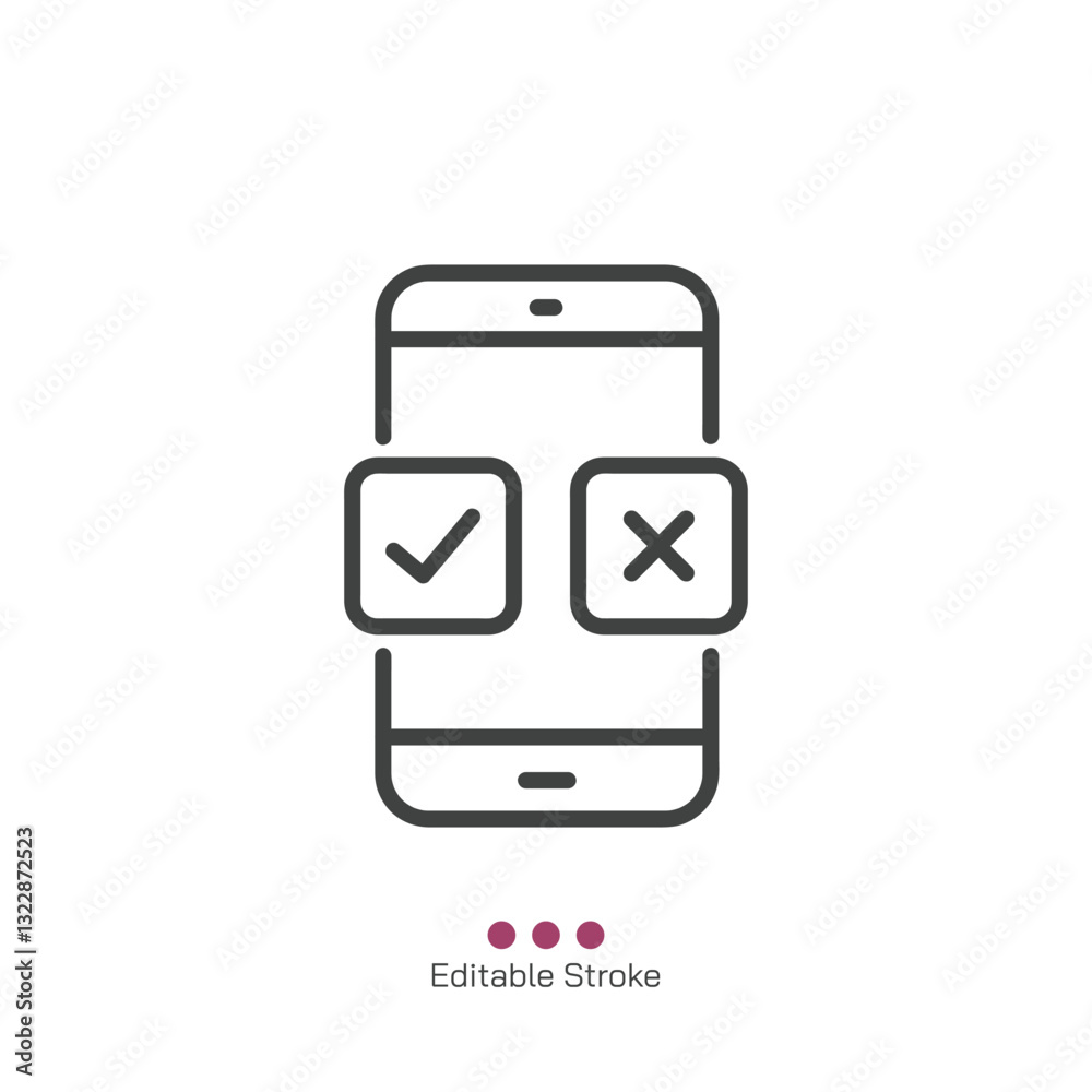 Vote thin line icon. Vector illustration