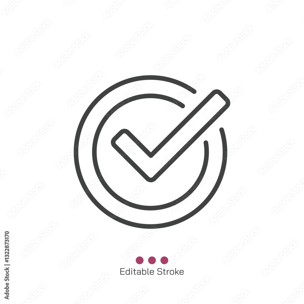 Checkmark thin line icon. Vector illustration Checkmark thin line icon. Vector illustration