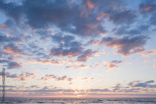 Sunrise with dramatic clouds photo