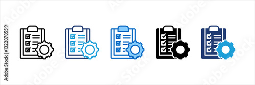 Task List Multi Style Icon Set