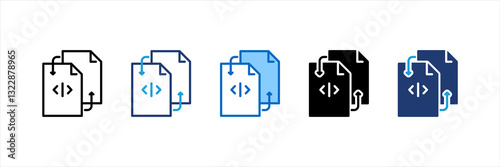 Duplicated Multi Style Icon Set