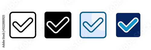 Checkbox Icon Set Multiple Style Collection