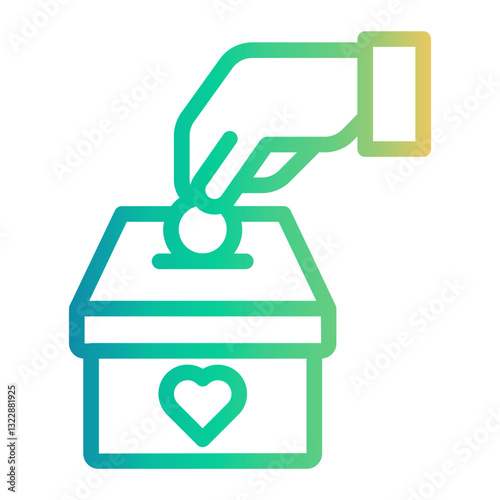 donate Line Gradient Icon