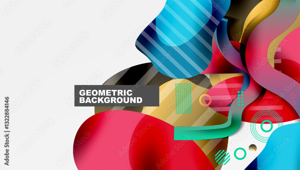 Vibrant abstract background overlapping shapes Vibrant abstract background overlapping shapes