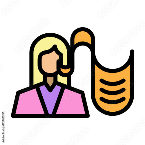 Storyteller Vector Filled Icon Design