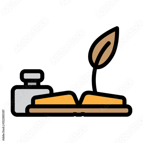 Memoir Vector Filled Icon Design
