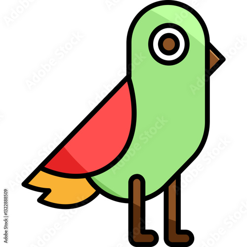 Bird Spring Icons -  Black Line