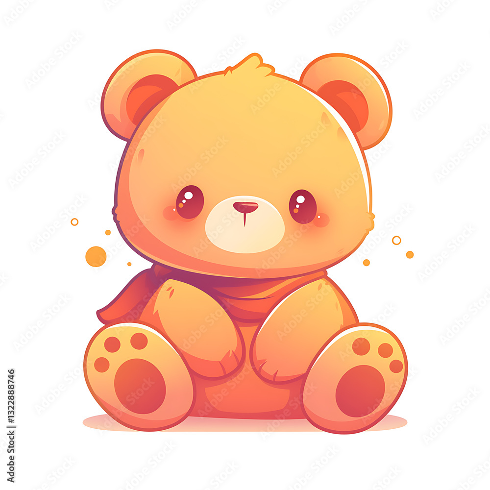 Fototapeta premium Adorable and Playful Bear Engaged in Various Activities, Minimalist and Logo-Style Designs illustrator