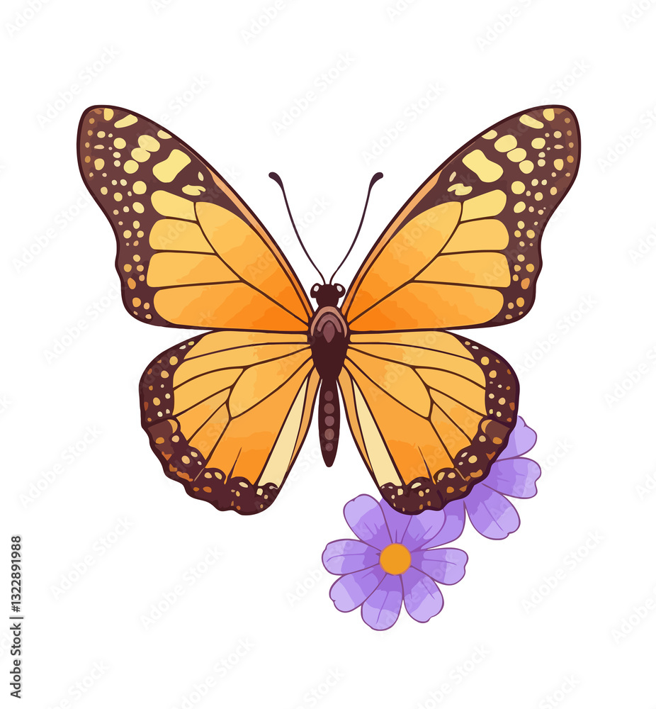 Fototapeta premium Whispers of Spring -Flutter By Butterfly