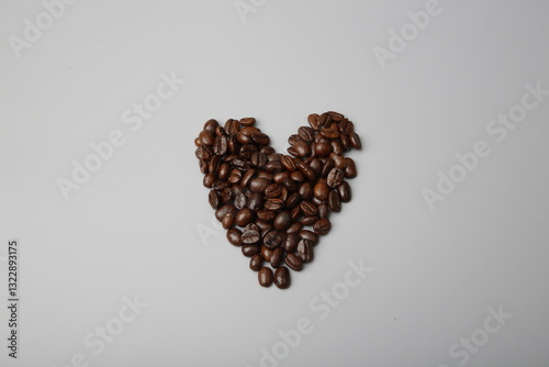 coffee beans heart