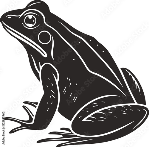 Freshwater and Saltwater Fish with Frog Illustrations High-Quality Aquatic Wildlife Collection.