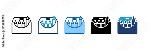 Pencil Crayon Multi Style Icon Set