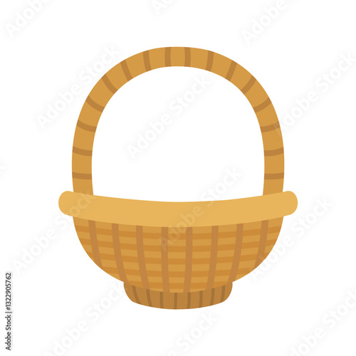 Empty brown basket design element.
